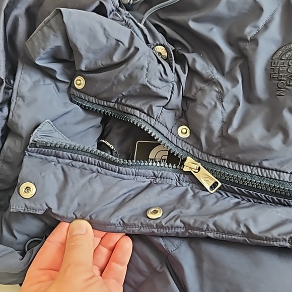 The North Face Goose Down Long Blue Coat Size Small - Picture 12 of 13